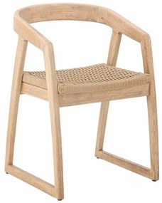 Scaun de dining din lemn de cauciuc cu șezut împletit manual „Serrone”- Creative Collection