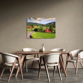 Tablou pe sticlă cu țară (70x50 cm)