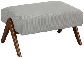 HOMCOM Taburet de Fotoliu cu Scaun Acolățat Picioare din Lemn pentru Sufragerie Dormitor 69x47x36 cm Gri | Aosom Romania