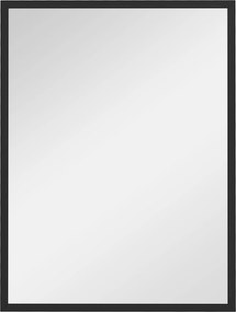 HOMCOM Oglindă Dreptunghiulară de Perete cu Cârlige, Sticlă și MDF, 60x80 cm, Negru | Aosom Romania