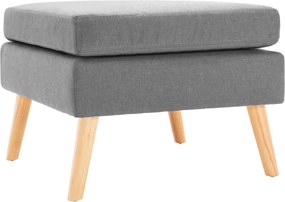 vidaXL Taburet, gri deschis, material textil