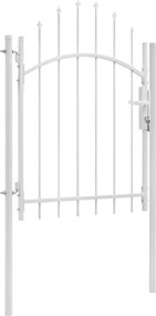 vidaXL Poarta de gradina Woerden oțel 1x1,5 m alb