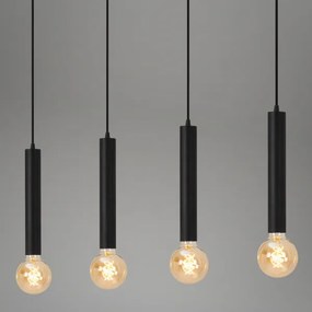Lustră pe cablu LONGA 4xE27/60W/230V negru Briloner