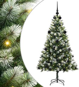 vidaXL Brad de Crăciun artificial cu articulații și zăpadă înghețată
