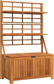 vidaXL Cutie de depozitare cu spalier, 99x50x160 cm, lemn masiv acacia