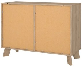 Comodă albă-în culoare naturală cu aspect de lemn de stejar 99x73x39 cm Ikast – Tvilum