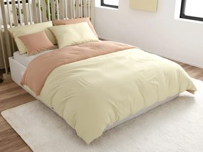 Lenjerie din microfibra LANTA crem-roz Dimensiune lenjerie de pat: 70 x 80 cm | 140 x 200 cm