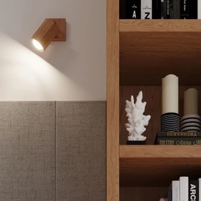 Spot de perete ZEKE 1xGU10/40W/230V stejar Sollux SL.1028