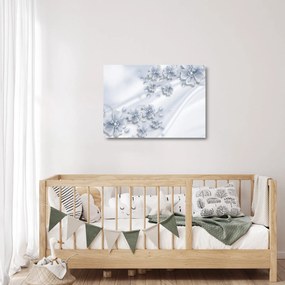 Tablou pe sticlă - Design flori (70x50 cm)
