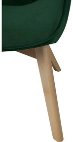 Fotoliu verde închis cu tapițerie din catifea Niko – Ropez