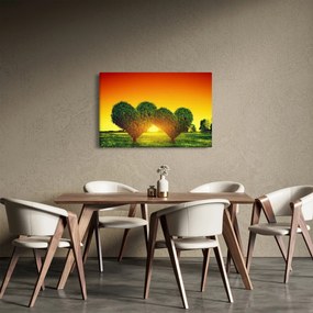 Tablou - Inima în coroanele copacilor (90x60 cm)
