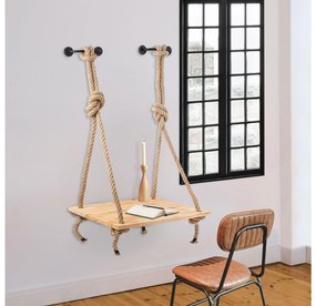 Raft Nusoma 2 (negru + lemn) . 1096074
