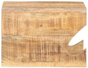 Suport bicicleta de perete, 35x25x25 cm, lemn masiv mango brut 1, Lemn masiv de mango nefinisat