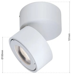 Spot LED aplicat reglabil iluminat exterior IP65 HARVEY alb