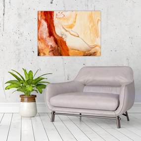 Tablou pe sticlă - Pictură abstractă (70x50 cm)