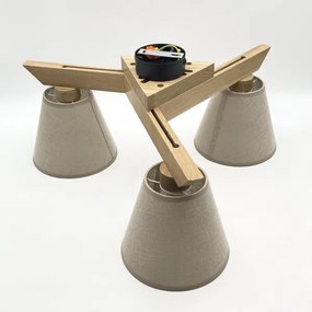 Lustră aplicată Brilagi ANTHONY 3xE14/40W/230V stejar/bej