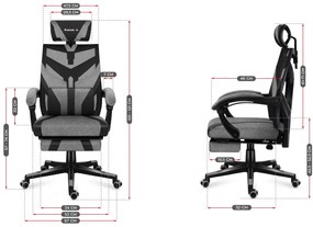 Fotoliu gaming Cruiser 5 (negru + gri). 1087452