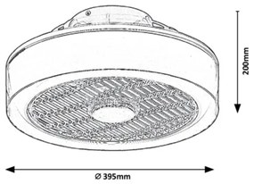 Plafonieră LED dimabilă Rabalux cu ventilator LED/30W/230V + telecomandă