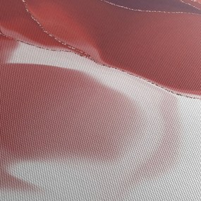 Tablou - Floare abstractă roșie N⁰3 (cu ceas) (90x30 cm)