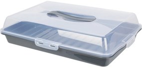 Tavă de servit cu capac EH 44 x 31 x 10 cm, gri