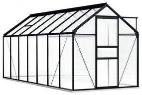 Seră cu cadru de bază, antracit, 8,17 m², aluminiu