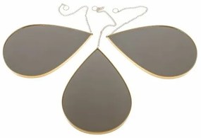 Oglindă de perete, set de 3, 27x 1 x 19 cm