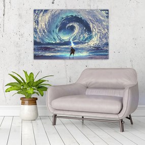 Tablou - Ilustrație a unui băiat cu o suliță (90x60 cm)