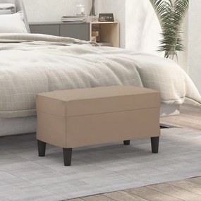 349396 vidaXL Bancă, cappuccino, 70x35x41 cm, piele ecologică