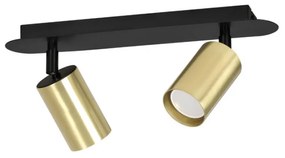 Plafoniera cu spoturi directionabile stil minimalist ZEN 2 negru/auriu