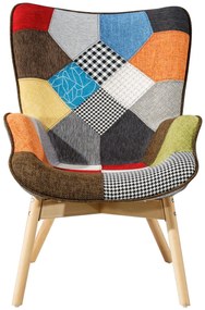 Fotoliu cu taburet Rusko, multicolor, 68x79x97.5 cm