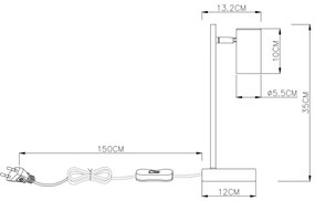 Lampă de masă ROBBY 1xGU10/5W/230V Globo 57910TW