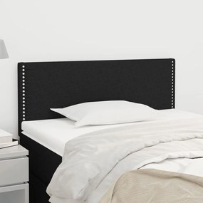 345906 vidaXL Tăblie de pat, negru, 100x5x78/88 cm, textil
