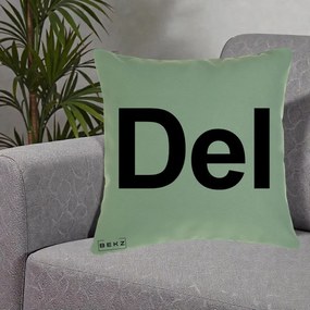 Perna Personalizata Tasta Del Tipografie Bold, 40x40 cm, Verde, Husa Detasabila, Perna Inclusa, BEKZ®