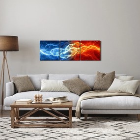 Tablou cu tensiunea de curent (cu ceas) (90x30 cm)