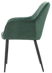 Set de scaune de sufragerie verde 2 buc. tapițat Elvira – Støraa