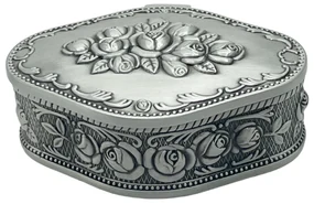 Cutie pentru bijuterii ELIZABETH, Antimoniu, 9x6x3cm