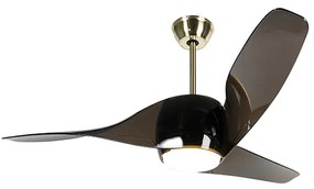 Ventilator de tavan din alamă cu telecomandă, inclusiv LED - Sirocco 50