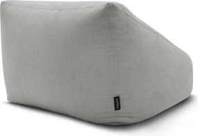 Fotoliu bean bag gri deschis cu tapițerie din catifea reiată Lilibet – Bobochic Paris