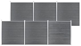 vidaXL Gard de grădină, gri, 1045 x 186 cm, WPC