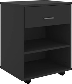vidaXL Dulap cu roți, negru, 46x36x59 cm, PAL