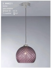 Lustra, Pendul modern design italian 10012 Amethyst