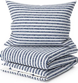 Lenjerie de pat din bumbac NAVYSTA POLY albastru-alb Dimensiune lenjerie de pat: 2 buc 70 x 90 cm | 200 x 220 cm