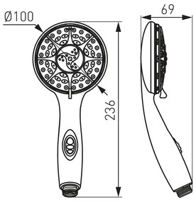 Para de dus Ferro Lido 5 jeturi, crom - S13