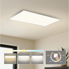 Brilagi - Plafonieră LED SLIMFRAME, 80 W, 230 V, 120 x 60 cm, 3000/4000/6000 K, albă