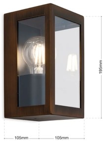 Aplica de exterior stil contemporan IP44 LUMINA rustic/negru