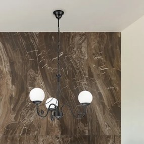 Lustră pe lanț Brilagi COTTAGE 3xG9/40W/230V negru/alb