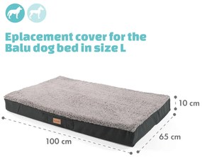 Balu L, husă de rezervă, pat pentru câine, lavabilă, antiderapantă, dimensiunea L (100 × 10 × 65 cm)