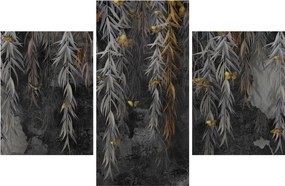 Tablou - Crenguțe de salcie, fundal negru (90x60 cm)