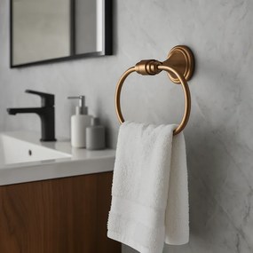 Cuier de baie Ring 16101 cupru periat