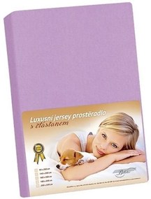 Cearșaf din jersey cu elastan violet, 160 x 200 cm